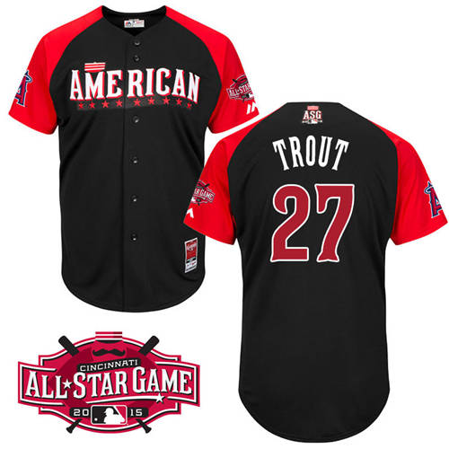 American League Authentic Mike Trout 2015 All-Star Stitched Jersey
